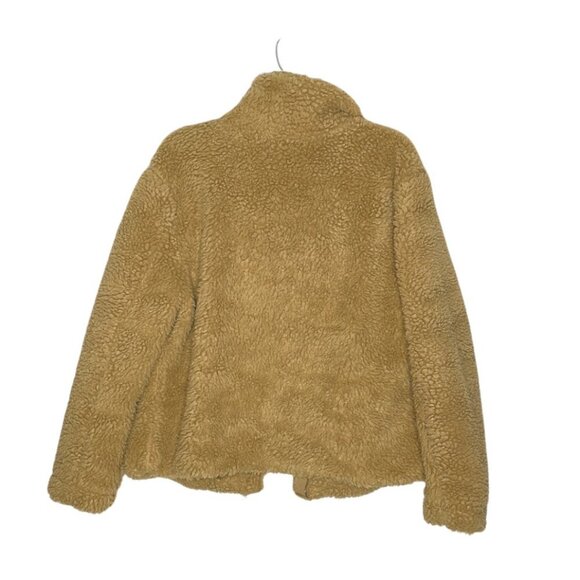 Pacsun camel fuzzy faux fur teddy comfy fall zip up‎ oversized jacket size XS/S - Picture 3 of 16